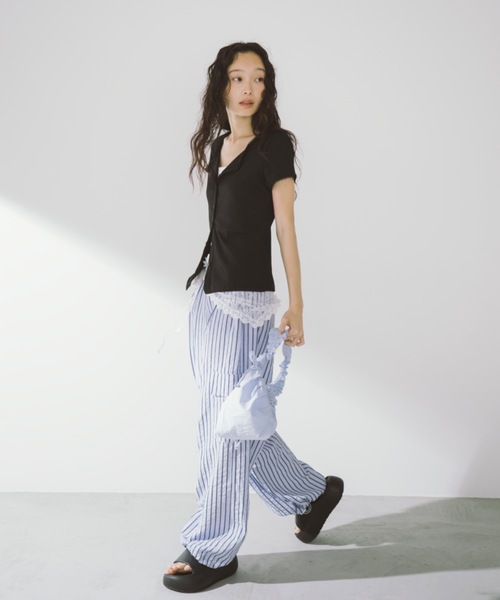 「duei」 半袖カットソー FREE ブラック レディース_画像6