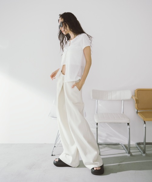 「duei」 半袖カットソー FREE ブラック レディース_画像9