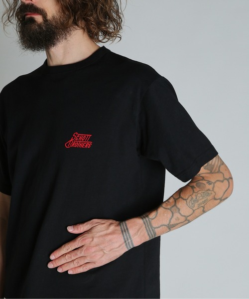 SCHOTT BROS ショット×ila ロゴ 刺繍 スタジャン M ショット（Schott