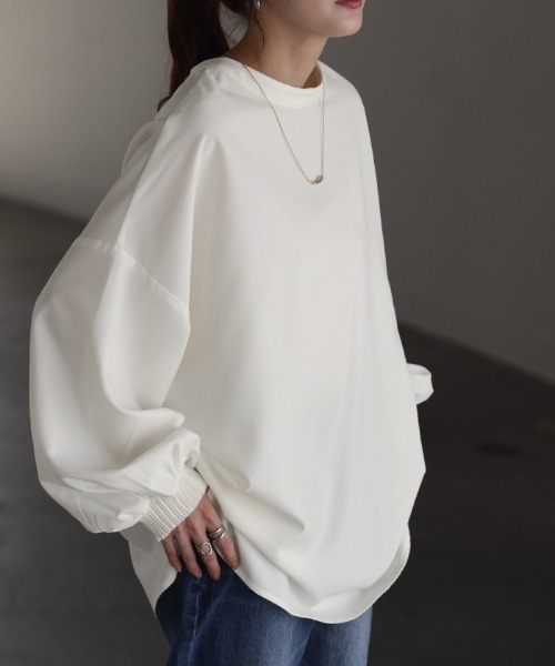 「HUG.U」 長袖ブラウス FREE ホワイト レディース_画像6