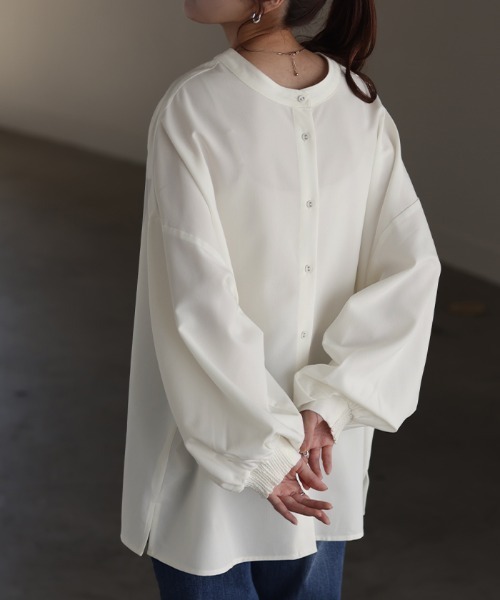 「HUG.U」 長袖ブラウス FREE ホワイト レディース_画像7