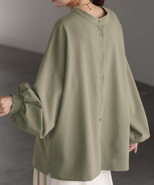 「HUG.U」 長袖ブラウス FREE ホワイト レディース_画像8