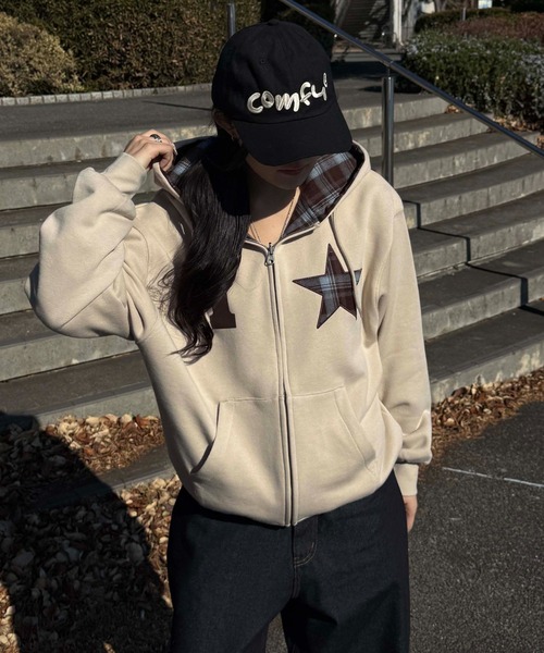 パーカー リバーシブルチェックジップパーカー メンズ レディース