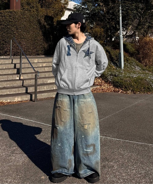 McGREGOR チェック リバーシブルジップパーカー ジャケット ドロー