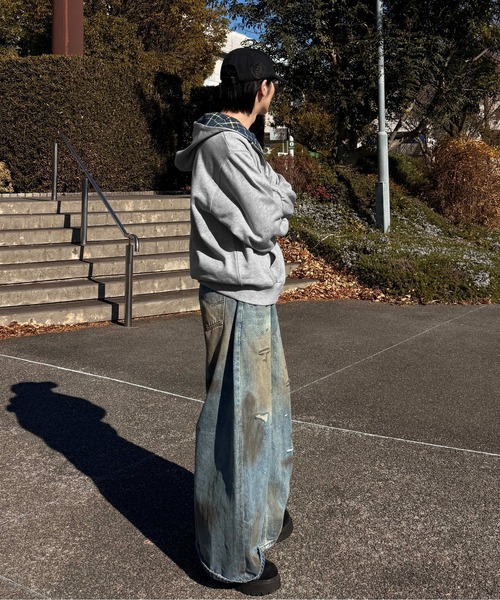パーカー リバーシブルチェックジップパーカー メンズ レディース パーカー リバーシブルチェックジップパーカー メンズ レディース