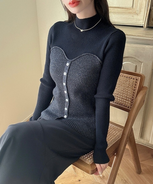 「Meiru」 長袖ニット MEDIUM アイボリー レディース_画像8