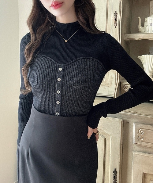 「Meiru」 長袖ニット MEDIUM アイボリー レディース_画像9