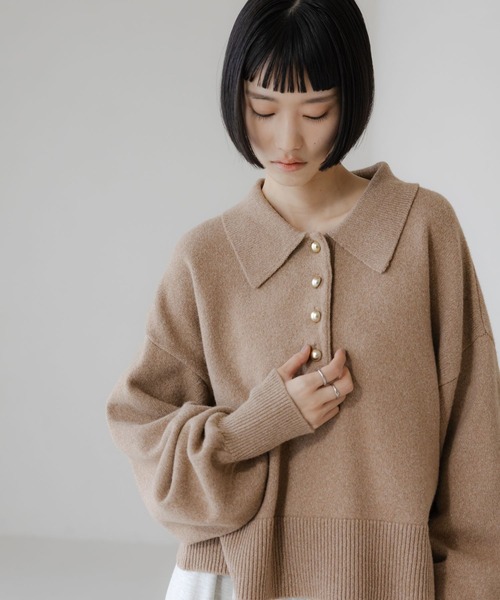 LOWRYS FARM（ローリーズファーム） ニット セーター ポロニットLS 