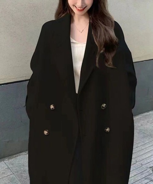 「cammie」 チェスターコート L オフホワイト レディース_画像7