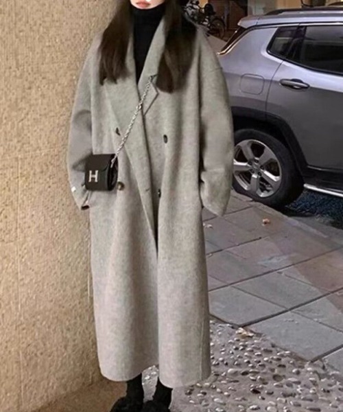 「cammie」 チェスターコート L オフホワイト レディース_画像9