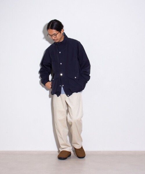 「GLOSTER」 ブルゾン L ネイビー メンズ_画像3