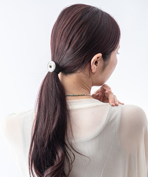 Harpo（アルポ） ヘアゴム 「HARPO」ヘアゴム コンチョ付き 銀製
