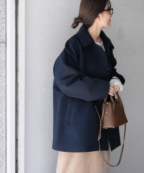 「URBAN RESEARCH DOORS」 ピーコート MEDIUM ネイビー レディース_画像6