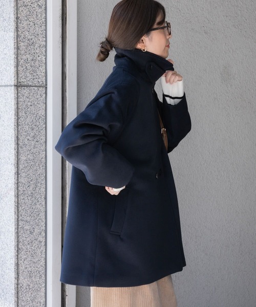 「URBAN RESEARCH DOORS」 ピーコート MEDIUM ネイビー レディース_画像9