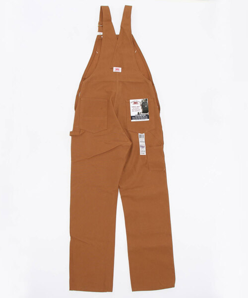 「ROUND HOUSE」 オーバーオール 32inch ブラウン メンズ_画像2