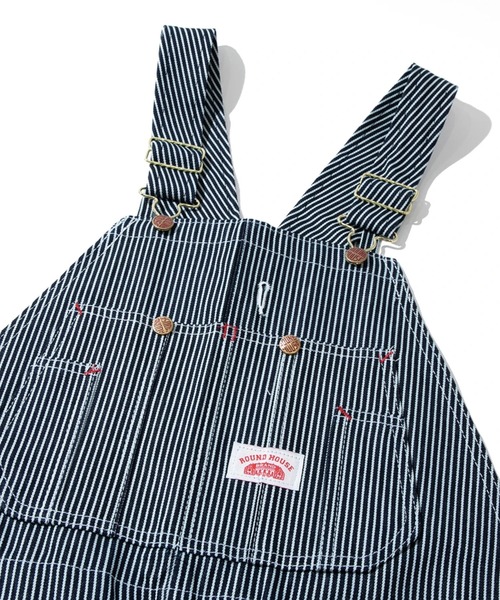 「ROUND HOUSE」 オーバーオール 32inch ブラウン メンズ_画像3