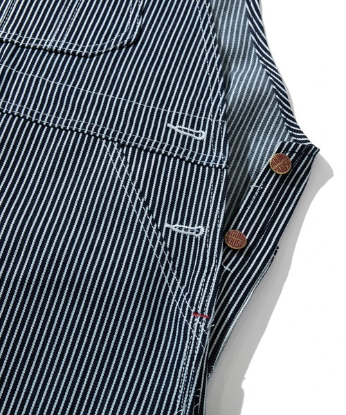 「ROUND HOUSE」 オーバーオール 32inch ブラウン メンズ_画像4