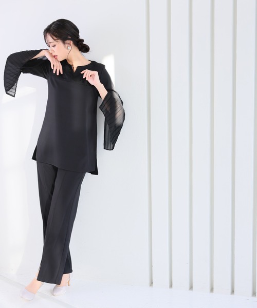 「PourVous」 セットアップ M ネイビー レディース_画像5