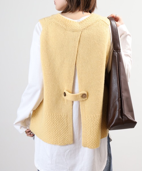 レディースベスト MidiUmi｜【SALE 20%OFF】flannel touch vest フランネルタッチベスト