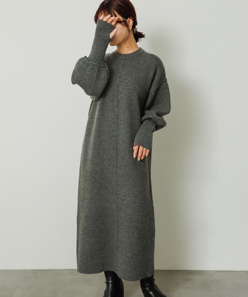 「SENSE OF PLACE by URBAN RESEARCH」 ニットワンピース ONE ネイビー レディース_画像7