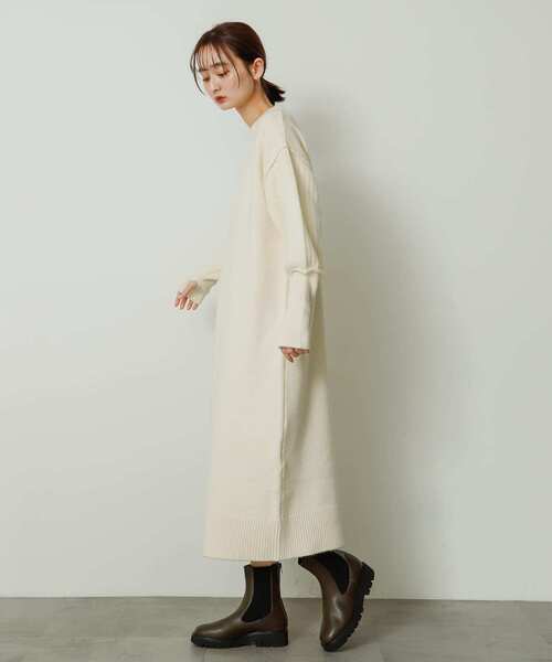 「SENSE OF PLACE by URBAN RESEARCH」 ニットワンピース ONE ネイビー レディース_画像8