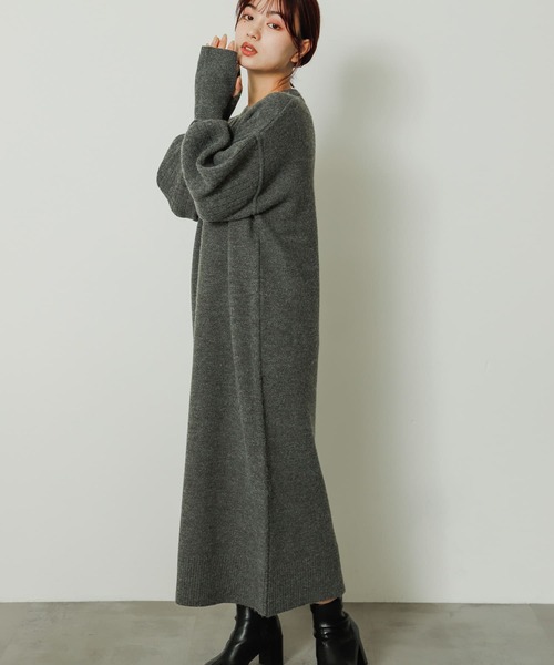 「SENSE OF PLACE by URBAN RESEARCH」 ニットワンピース ONE ネイビー レディース_画像9