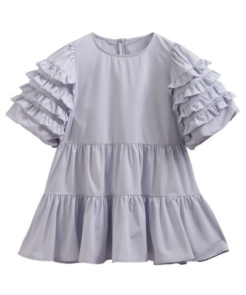 Fit more（フィットモア） 袖フリルティアードトップス レディース