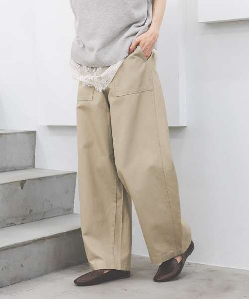 GLOBAL WORK（グローバルワーク） ワイドパンツ パンツ GOODチノ