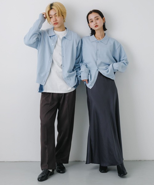 「SENSE OF PLACE by URBAN RESEARCH」 ニットカーディガン LARGE グレー メンズ_画像4