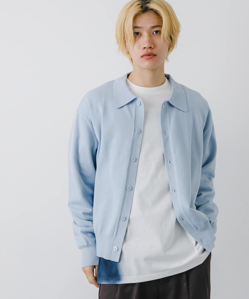 「SENSE OF PLACE by URBAN RESEARCH」 ニットカーディガン LARGE グレー メンズ_画像5