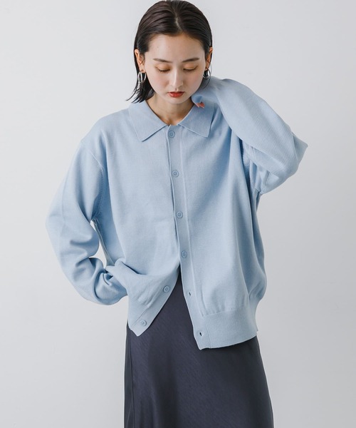 「SENSE OF PLACE by URBAN RESEARCH」 ニットカーディガン LARGE グレー メンズ_画像9
