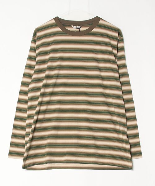 AURALEE（オーラリー） GRADIENT STRIPE JERSEY L/S TEE 長袖Tシャツ 3