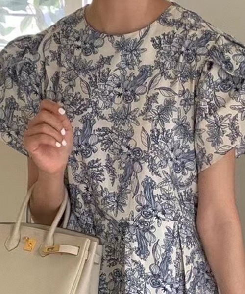 「DAY CLOSET」 半袖ワンピース ONE SIZE ブルー レディース_画像7
