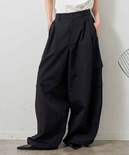 NOGLE ワイドパンツ カーゴパンツ 「NOGLE/ノグル」ナイロンワイド