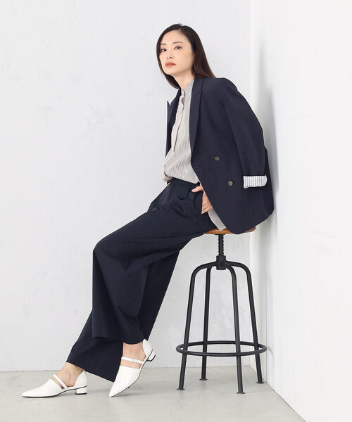 「COMME CA ISM」 チノパンツ L ブラウン レディース_画像4