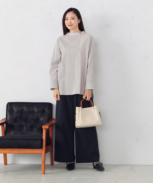 「COMME CA ISM」 チノパンツ L ブラウン レディース_画像5