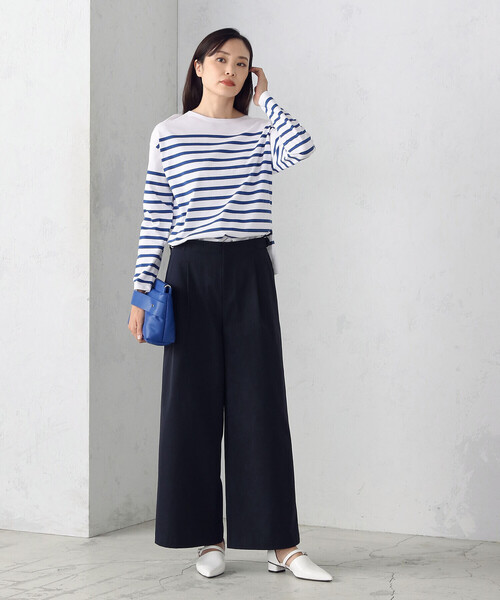 「COMME CA ISM」 チノパンツ L ブラウン レディース_画像7
