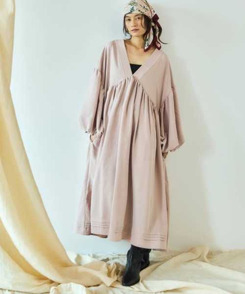 「Libra Cue」 長袖ワンピース 2 ブラック レディース_画像7
