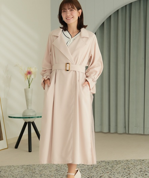 「ASTORIA ODIER」 トレンチコート SMALL ピンクベージュ レディース_画像2