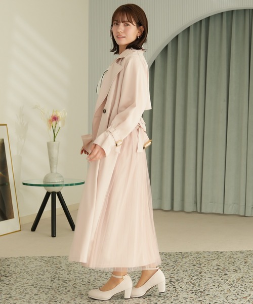「ASTORIA ODIER」 トレンチコート SMALL ピンクベージュ レディース_画像6