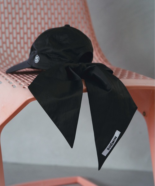 SOEMIN（ソミン） キャップ 帽子 Ribbon logo cap／バックリボン