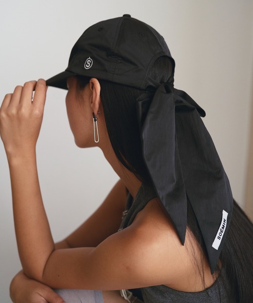 SOEMIN（ソミン） キャップ 帽子 Ribbon logo cap／バックリボン