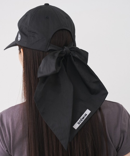SOEMIN（ソミン） キャップ 帽子 Ribbon logo cap／バックリボン