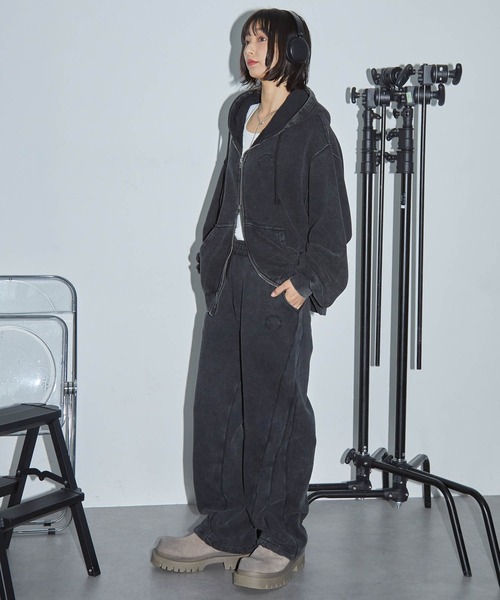 「Anchor Smith」 イージーパンツ L ネイビー レディース_画像9