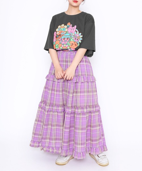 「PUNYUS」 半袖Tシャツ 4 スミクロ レディース_画像4
