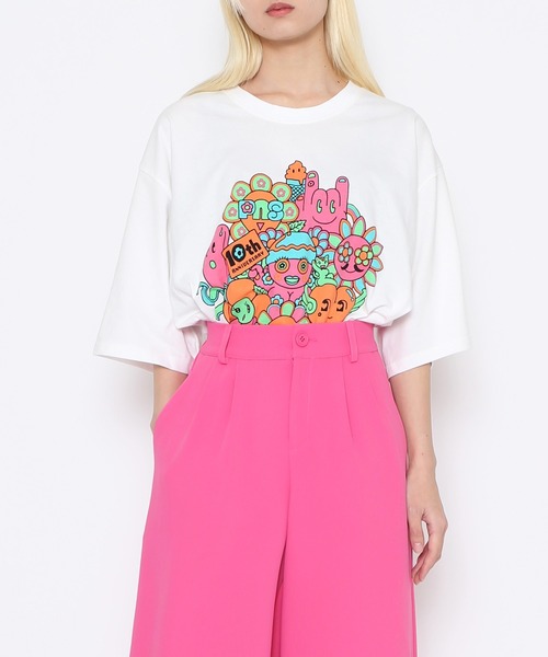 「PUNYUS」 半袖Tシャツ 4 スミクロ レディース_画像8