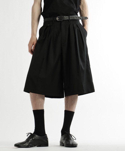 HARE（ハレ） ワイドパンツ ハーフパンツ パンツ 短パン 3タックワイド