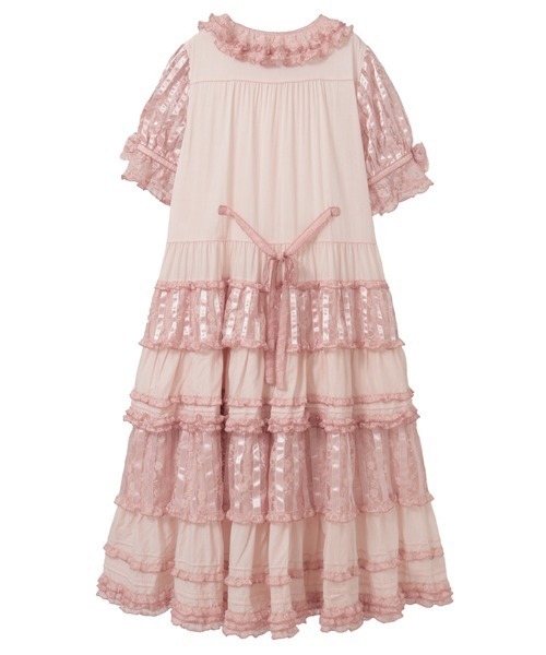 ピンクハウス レースワンピース PINK HOUSE（ピンクハウス） ワンピース 半袖 フルールラッセルレース
