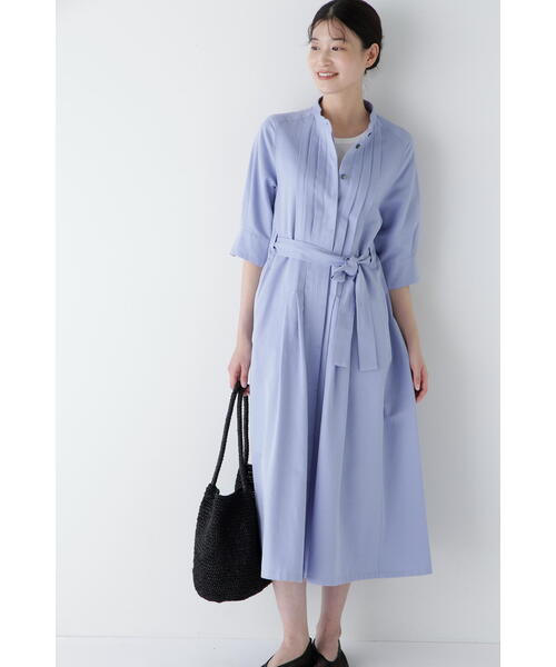 「human woman」 半袖ワンピース MEDIUM ネイビー レディース_画像3