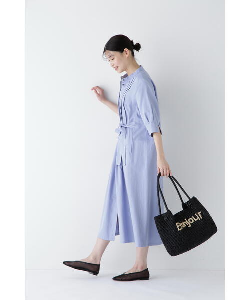 「human woman」 半袖ワンピース MEDIUM ネイビー レディース_画像5